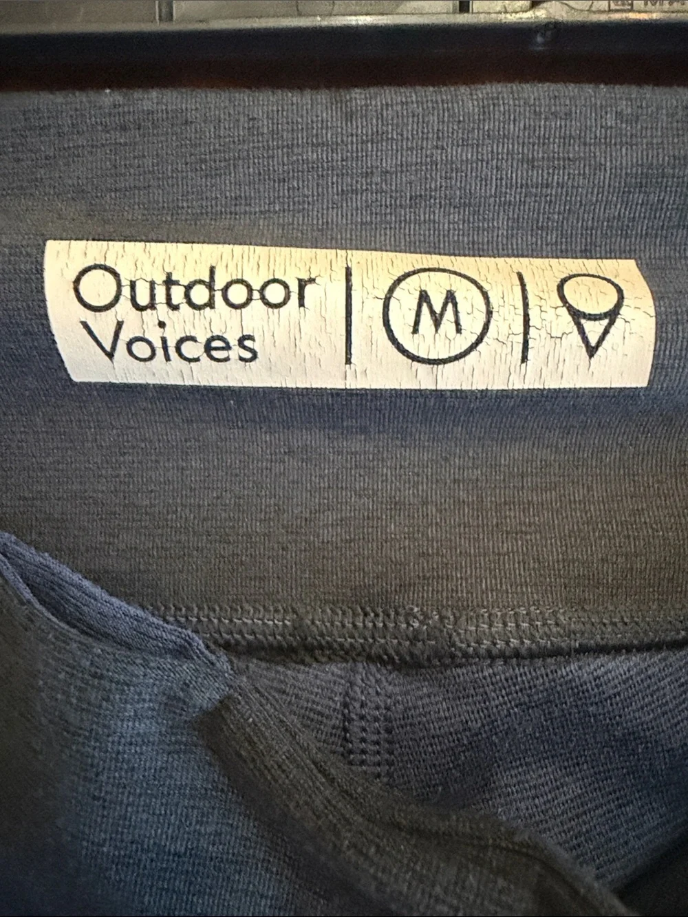 Outdoor Voices Black & Navy Performance Leggings - Picture 2 of 5
